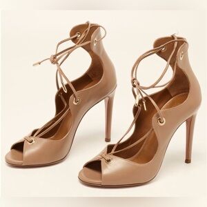 Aquazzura Tango 105 Sandal Heel SZ 38 8 $775